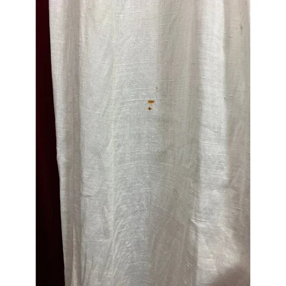 Tall C 1908 Fancy Lace Linen Dress Summer Edwardian Bell Sleeve - Picture 9 of 12